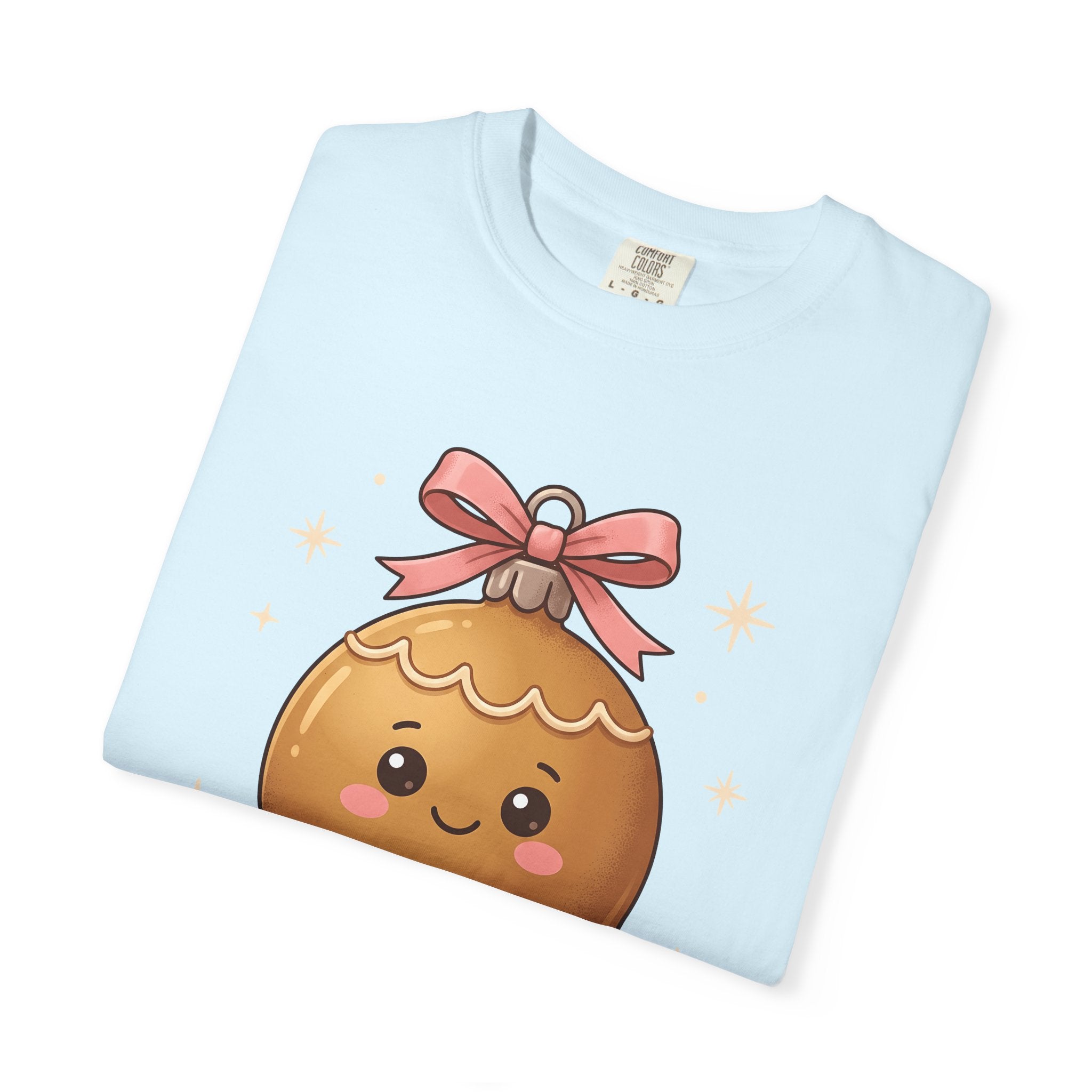 Gingerbread Decoration Shirt Christmas Festive Gift Women Cute Tee Cookie Decorating T-Shirt Xmas Fan Holiday Graphic Tshirt Comic Ribbon