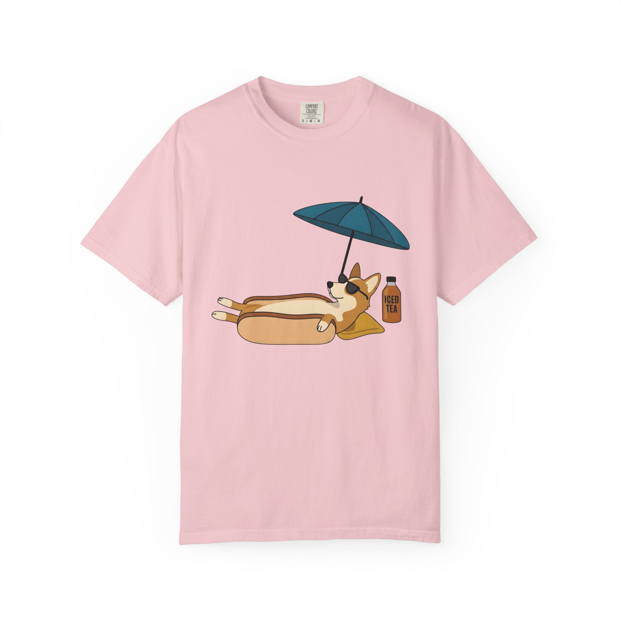 Corgi Sausage Dog Shirt Dog Holiday Gift Women Animated Tee Dachshund T-Shirt Dog Fan Cartoon Tshirt Vacation Graphic Clean Sunshade Tshirt