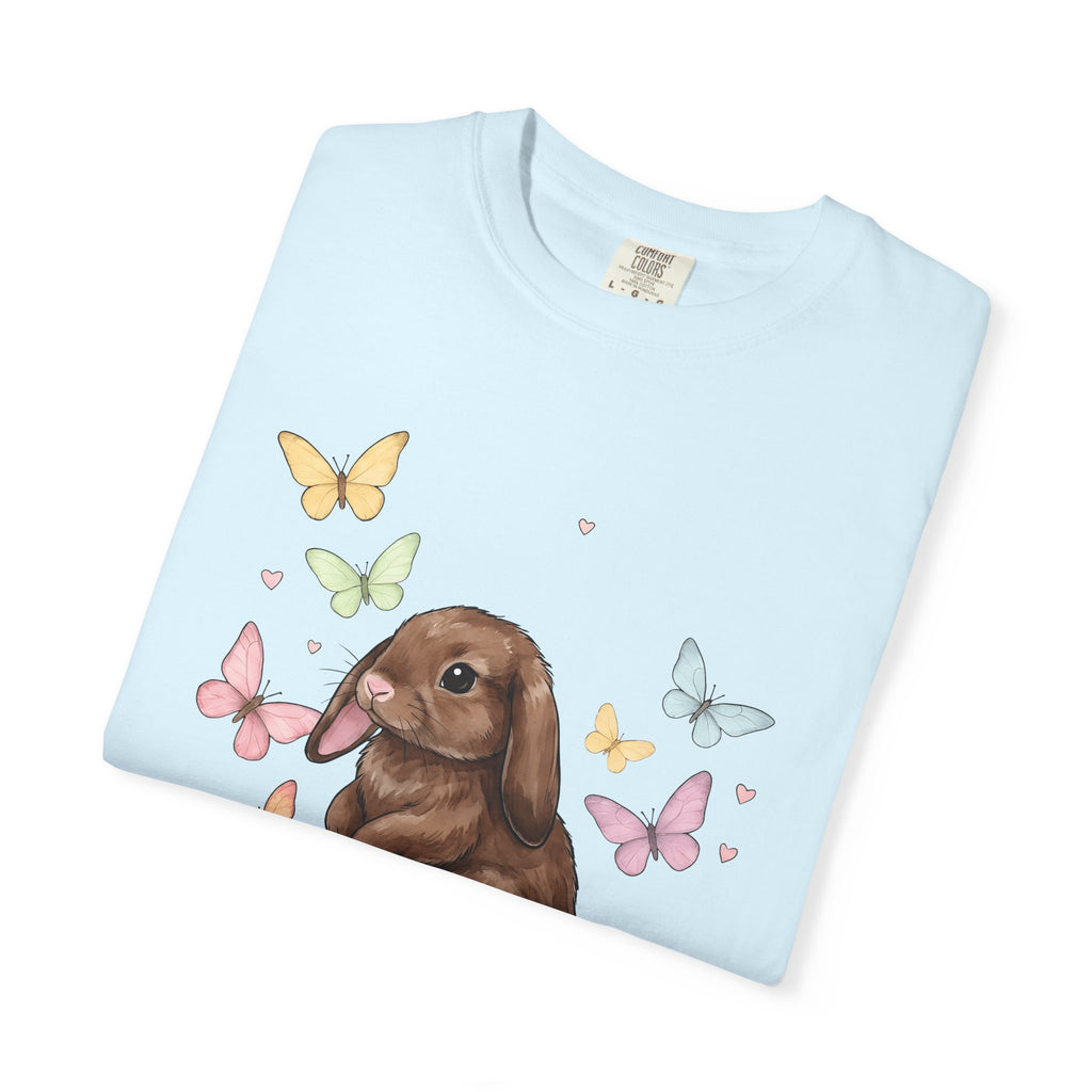 Rabbit Bunny Shirt Easter Wildlife Gift Women Paint Tee Bunny T-Shirt Easter Fan Hare Tshirt Wildlife Graphic Sketch Moths Tshirt