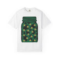 Shamrock Jar Shirt St Patricks Day Luck Gift Women Glitter Tee Mason Jar T-Shirt St Patricks Fan Sparkly Tshirt Fortune Graphic Retro Clover