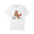 Fox Basket Shirt Easter Animal Gift Women Cute Tee Wickerwork T-Shirt Easter Fan Kawaii Tshirt Wildlife Graphic Hand Drawn Flowers Tshirt