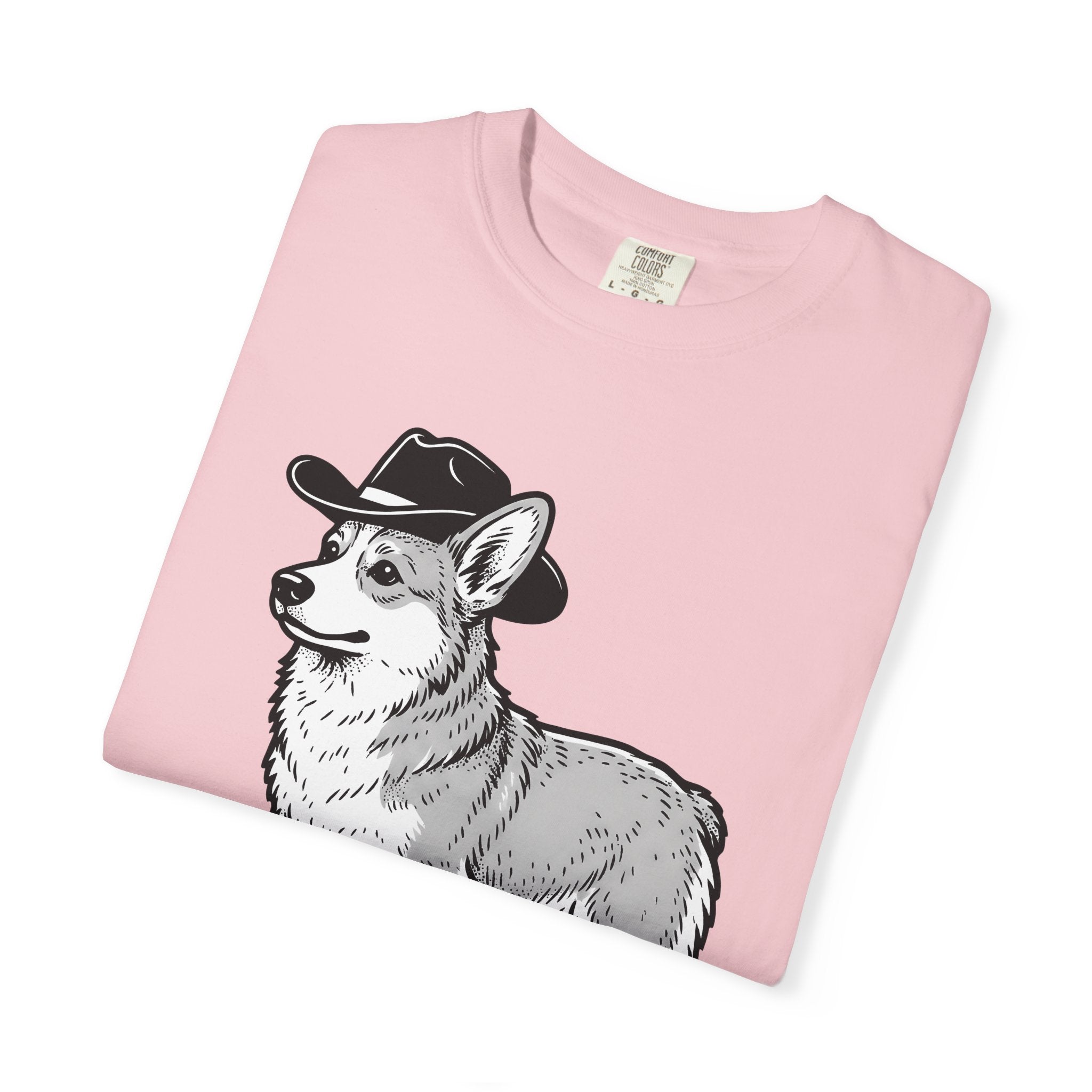 Corgi Pet Shirt Cowgirl Animal Gift Women Cartoon Tee Puppy T-Shirt Rodeo Fan Cartoonish Tshirt Creature Graphic Hand Drawn Leather Boots