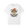 Witch Skull Shirt Halloween Horror Gift Women Retro Tee Skull T-Shirt Horror Fan Scary Tshirt Macabre Graphic Sketch Sparkles Tshirt