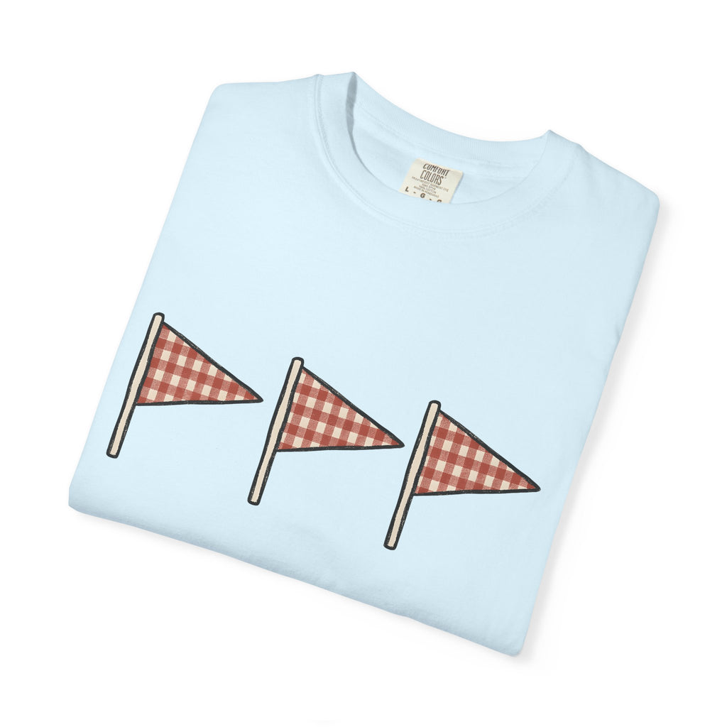 Tartan Flag Shirt America 4Th Of July Freedom Gift Women Cartoon Tee Plaid T-Shirt Patriot Fan Comic Tshirt Liberty Graphic Modern Grid
