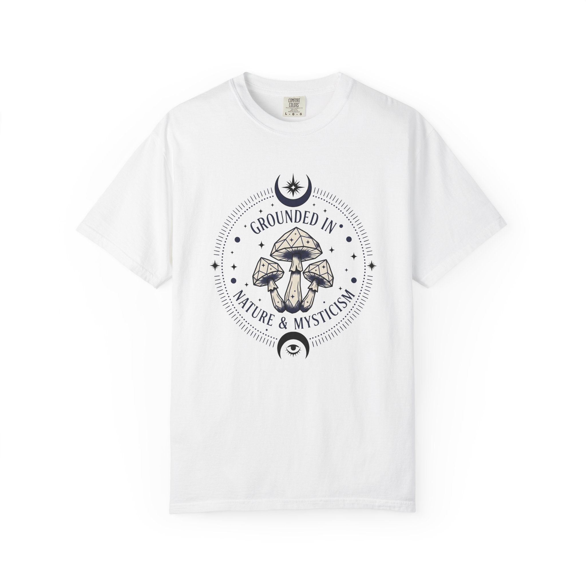 Crystal Mushrooms Shirt Boho Chic Spiritual Gift Women Celestial Tee Fungus T-Shirt Bohemian Fan Cosmic Tshirt Spiritual Graphic Mystical