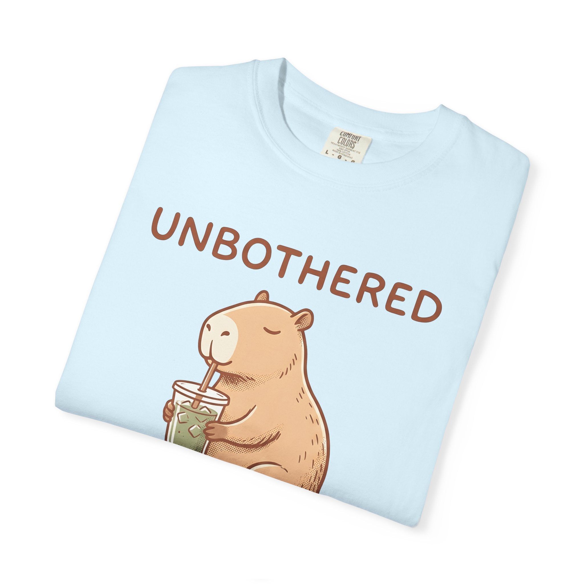Capybara Drink Shirt Coffee Animal Gift Women Cute Tee Rodent T-Shirt Coffee Fan Wildlife Graphic Tshirt Hand Drawn Matcha Cup Tshirt