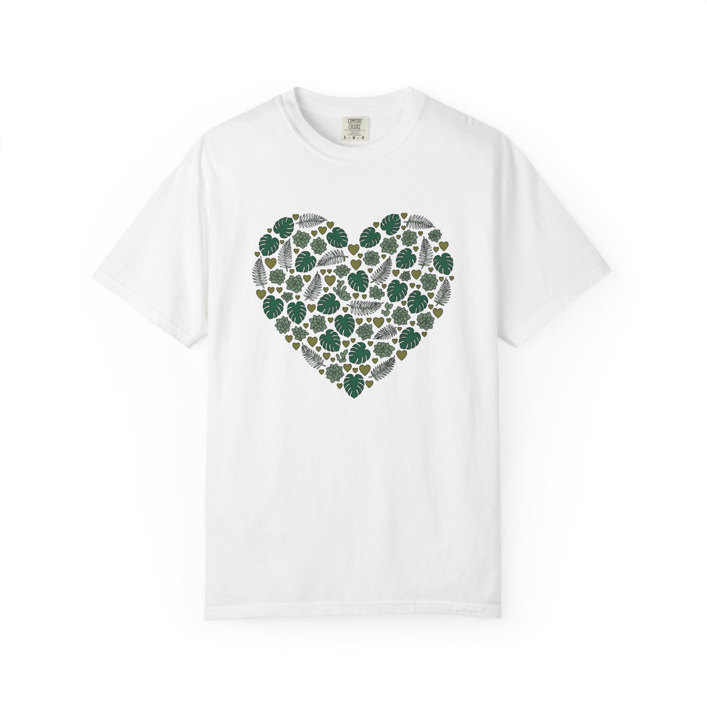 Heart Shape Shirt Valentines Day Plant Gift Women Botanical Tee Heart T-Shirt Valentine Fan Floral Tshirt Plant Graphic Minimalist Monstera