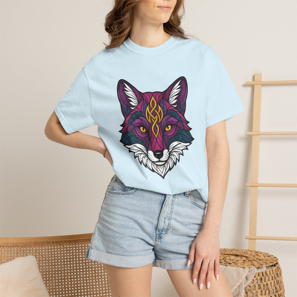 Fox Face Shirt Animals Magic Gift Women Hippie Tee Fox T-Shirt Wildlife Fan Bohemian Tshirt Mystical Graphic Trippy Mandala Design Tshirt