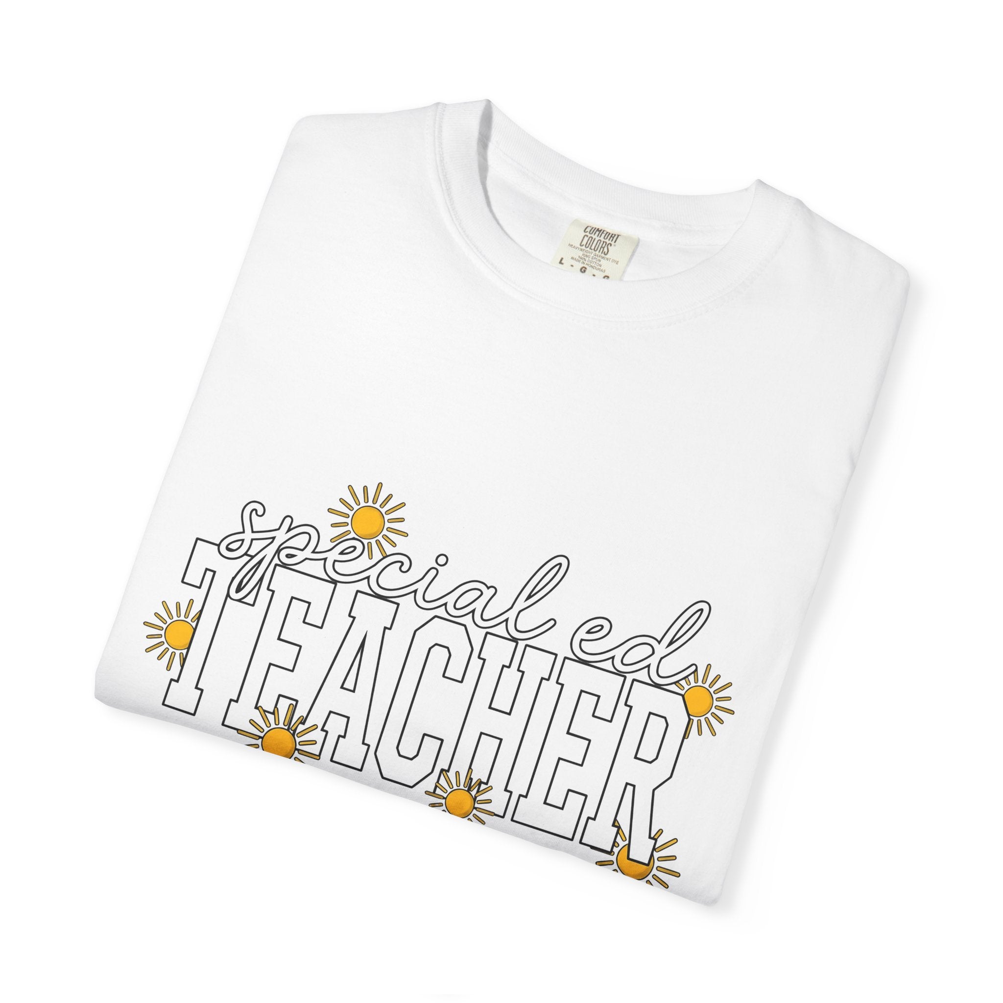 Sunny Icon Shirt Teacher Learning Gift Women Cartoon Tee Sun T-Shirt Educator Enthusiast Illustration Design Modern Line Art Sun Tshirt