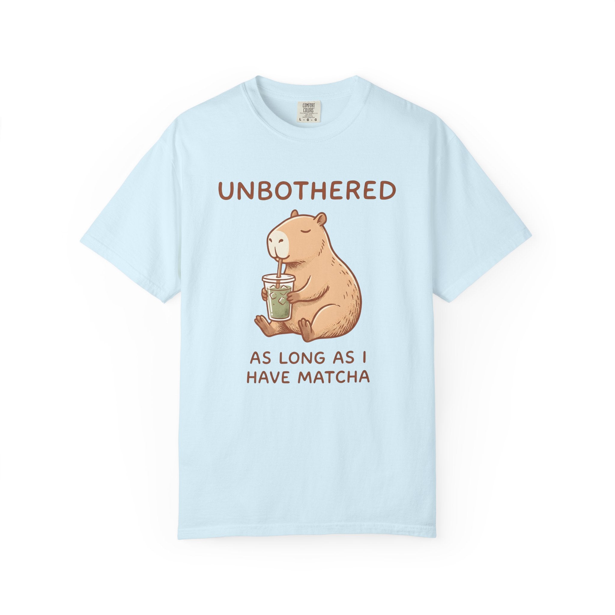 Capybara Drink Shirt Coffee Animal Gift Women Cute Tee Rodent T-Shirt Coffee Fan Wildlife Graphic Tshirt Hand Drawn Matcha Cup Tshirt