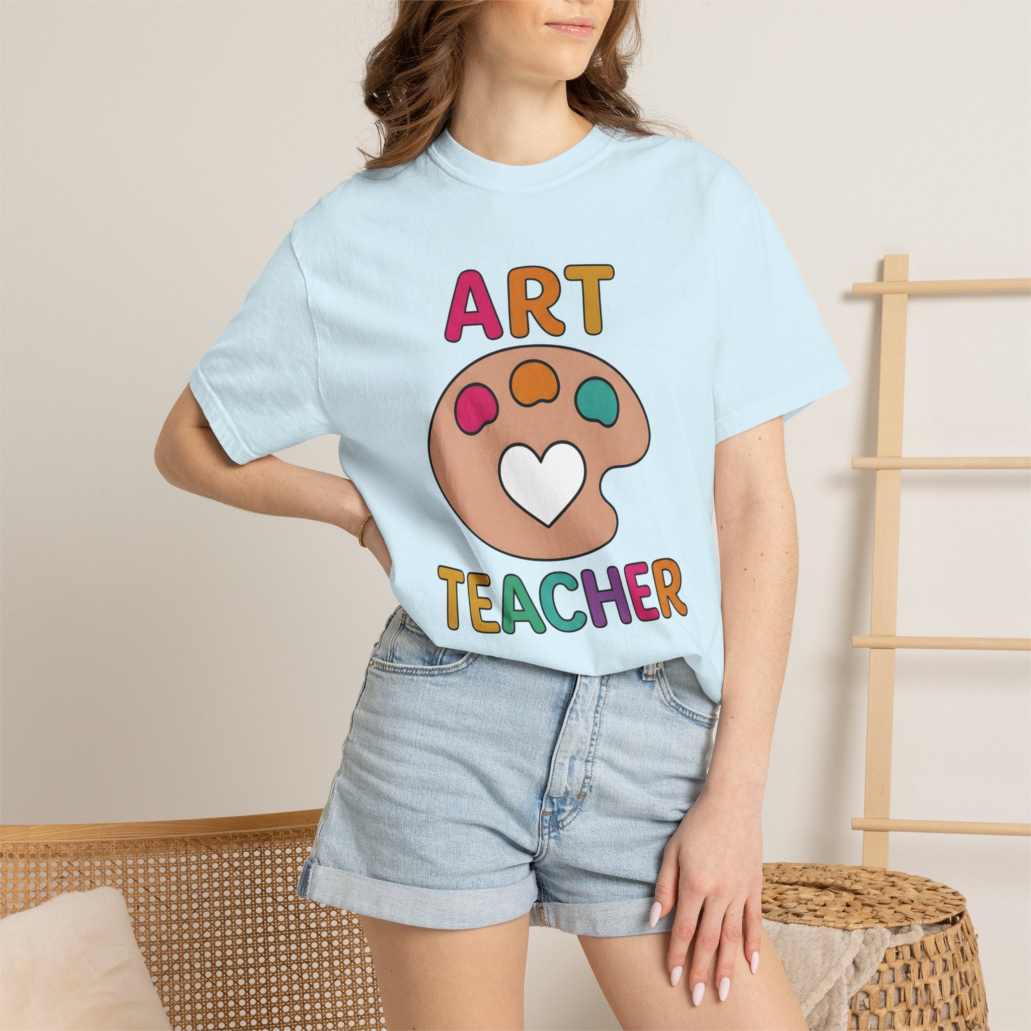 Color Wheel Shirt Teacher Design Gift Women Bold Tee Colour Circle T-Shirt Educator Enthusiast Vibrant Tshirt Visual Graphic Fresh Heart