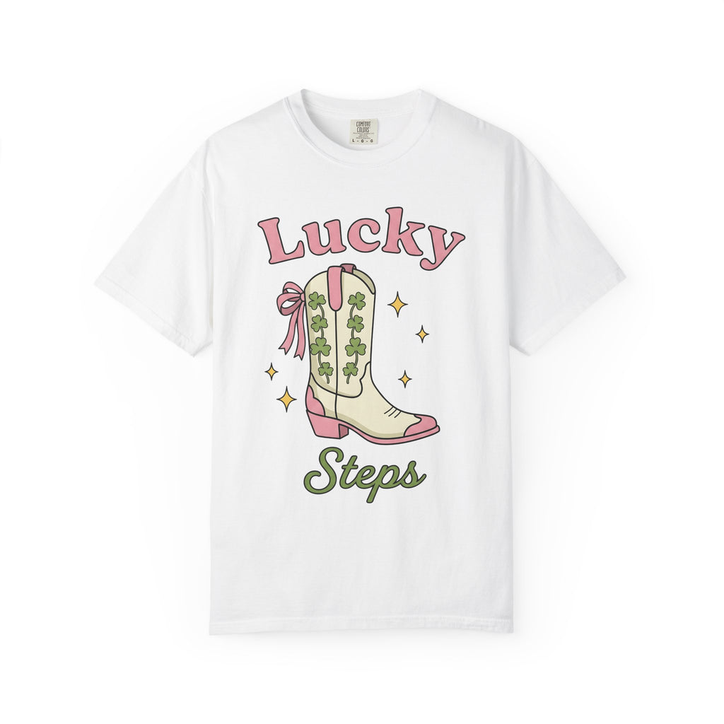 Cowboy Boot Shirt St Patrick's Day Ranch Gift Women Hand Drawn Tee Boot T-Shirt Patrick's Day Fan Illustrated Tshirt Farmhouse Graphic