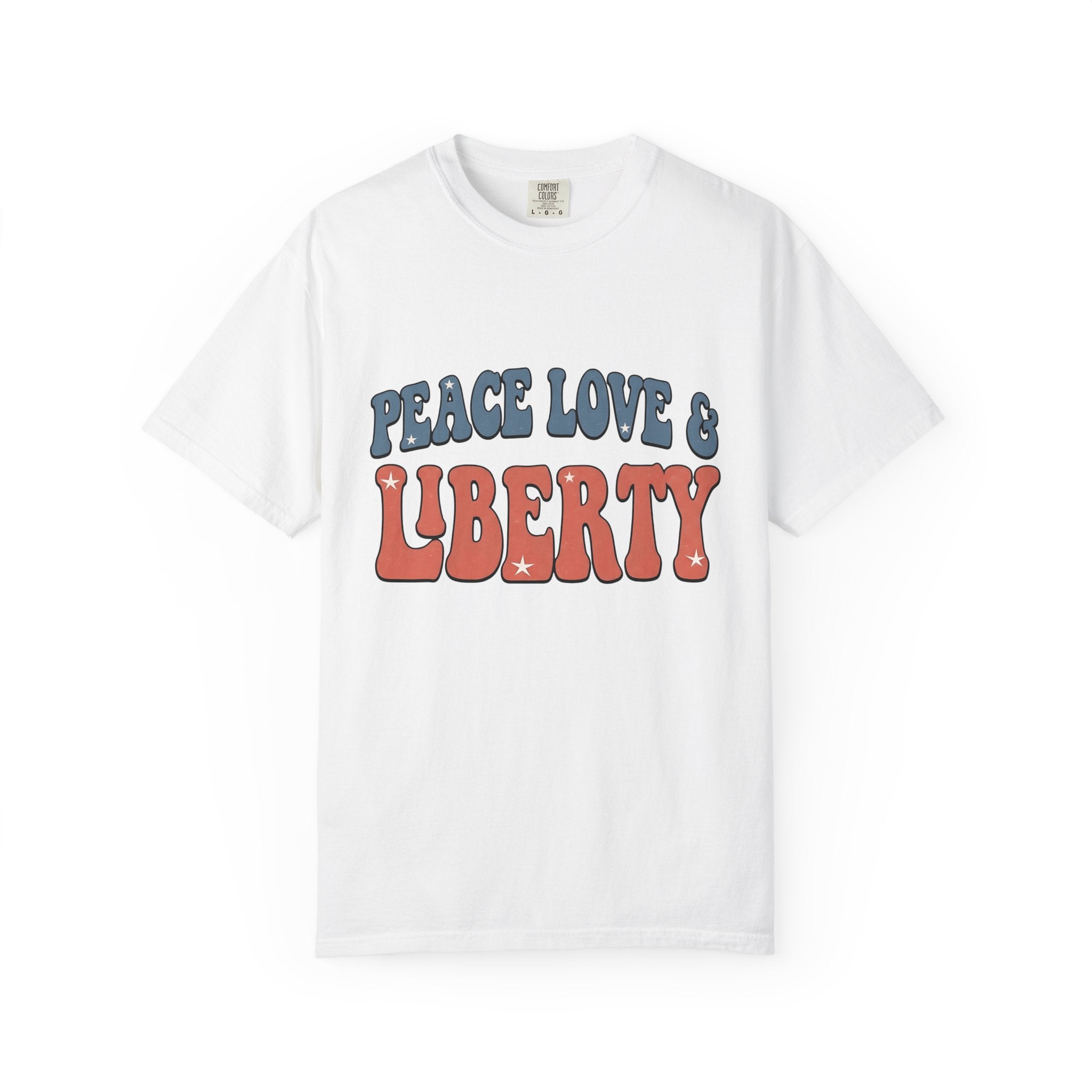 Vintage Text Design Shirt 4th Of July America Gift Women Classic Tee Typography T-Shirt Independence Fan Retro Tshirt Patriotic Graphic Hand