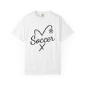 Soccer Ball Love Shirt Soccer Sportswear Gift Women Basic Tee Football T-Shirt Soccer Fan Soccer Tee Simple Graphic Athletic Wear Design