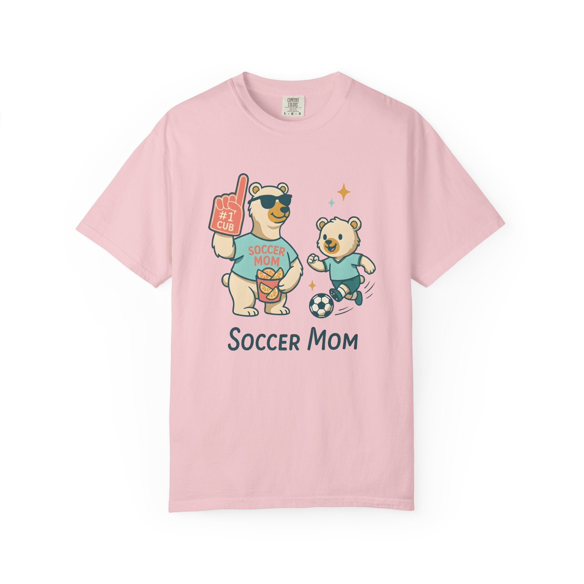 Bear Clan Shirt Moms Exercise Gift Women Sweet Tee Clan T-Shirt Mom Enthusiast Cute Tshirt Fitness Graphic Illustrated Soccer Ball Tshirt