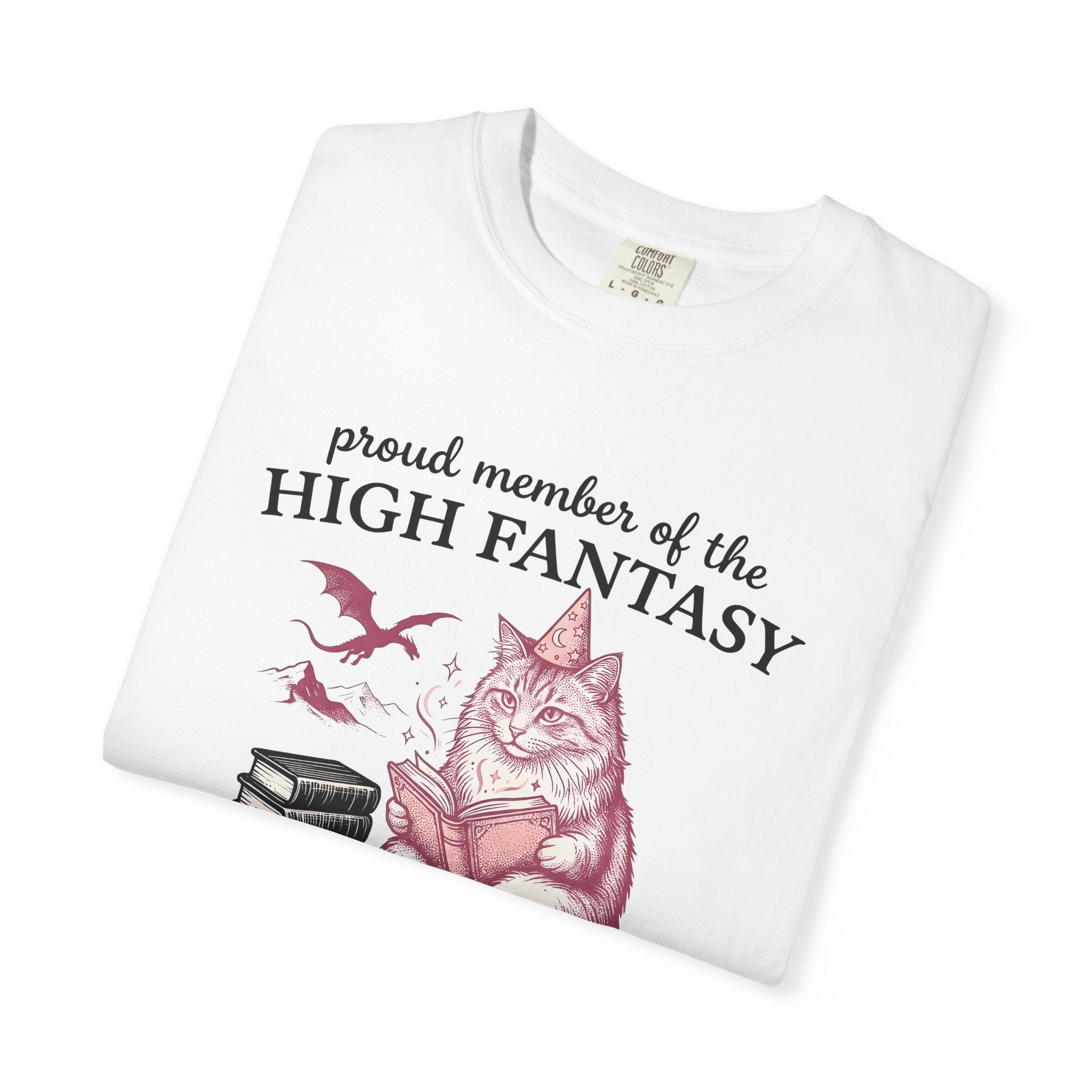 Wizard Cat Shirt Cat Fantasy Gift Women Vintage Tee Sorcerer Cat T-Shirt Feline Fan Retro Tshirt Mythical Graphic Hand Drawn Dragon Tshirt