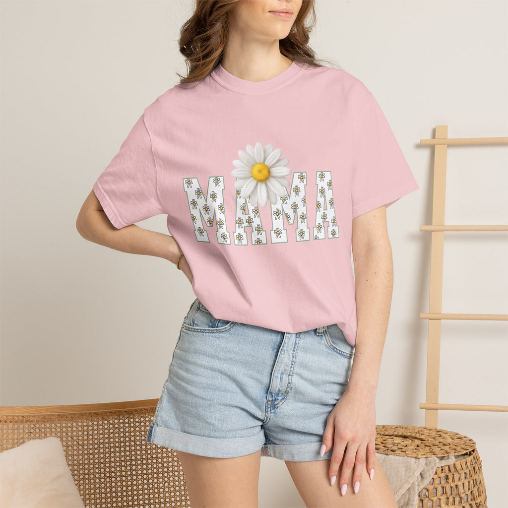 Daisy Flower Shirt Moms Floral Gift Women Bold Graphic Tee Marguerite T-Shirt Motherhood Fan Graphic Tshirt Floral Illustration Minimalist