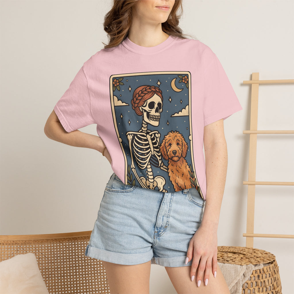 Skeleton Hound Shirt Halloween Pet Care Gift Women Old School Tee Ghost Dog T-Shirt Halloween Fan Retro Tshirt Dog Grooming Graphic