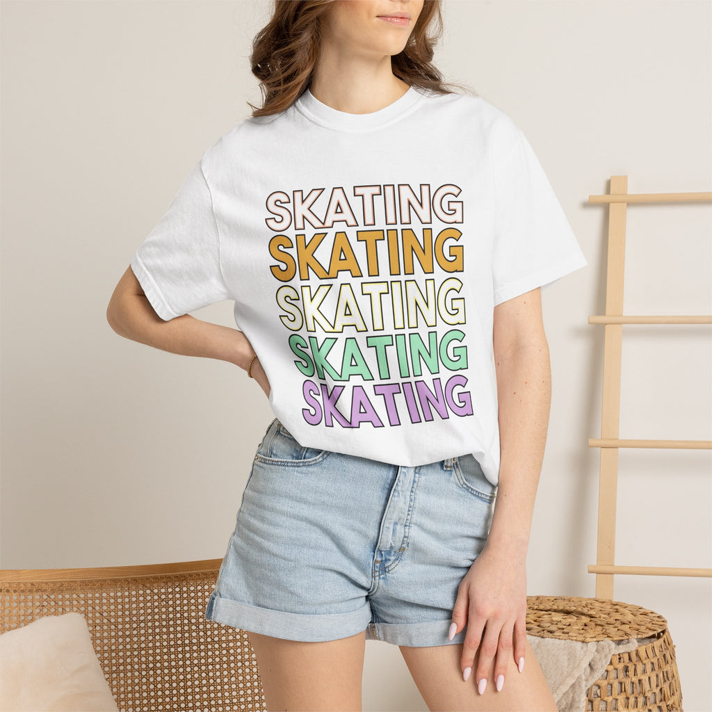Inline Skating Text Shirt Skating Training Gift Women Vivid Tee Rollerblading T-Shirt Skater Enthusiast Vibrant Tshirt Conditioning Graphic