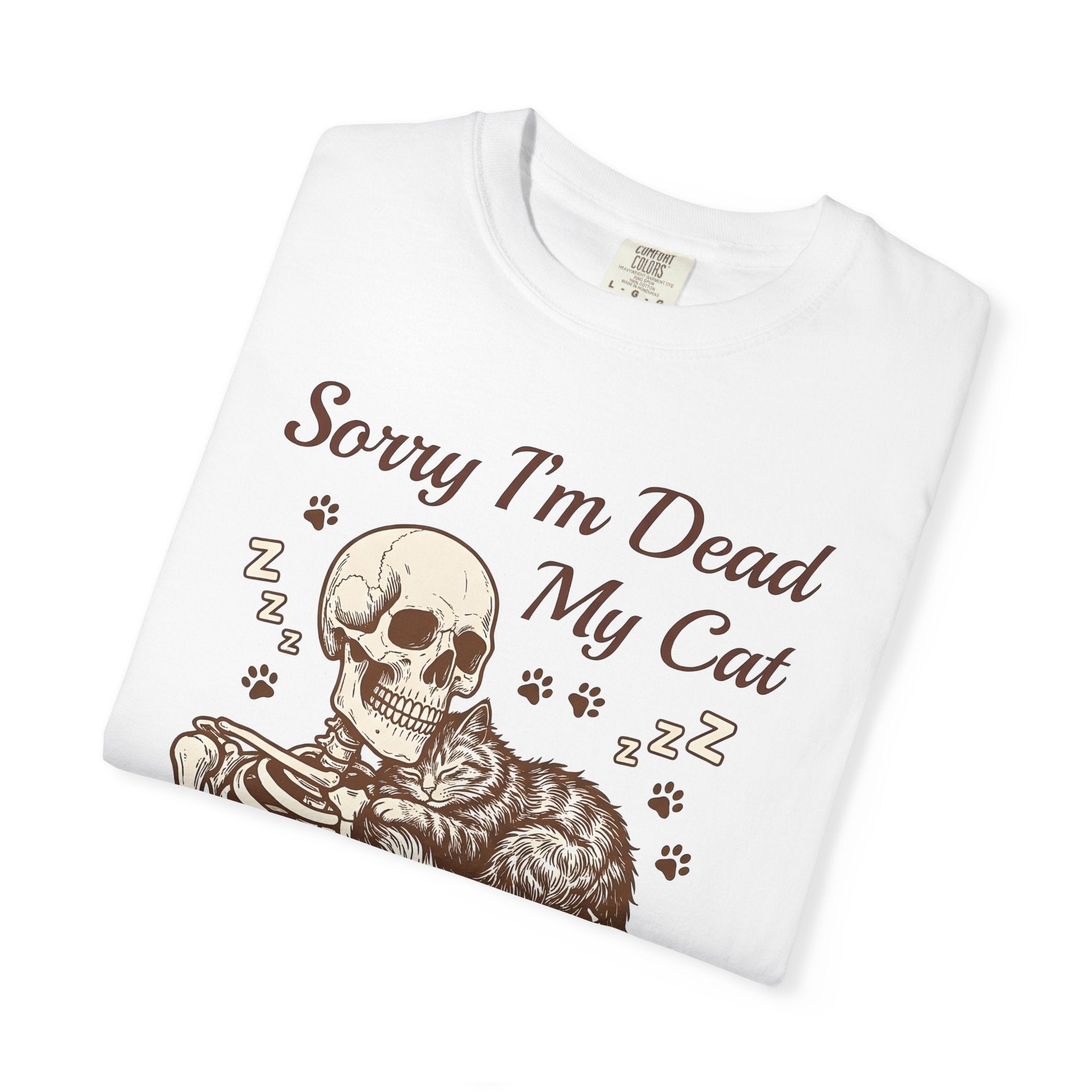 Bone Cat Shirt Cat Comedy Gift Women Rustic Tee Skeleton T-Shirt Feline Fan Vintage Tshirt Humor Graphic Line Art Cat Tracks Tshirt