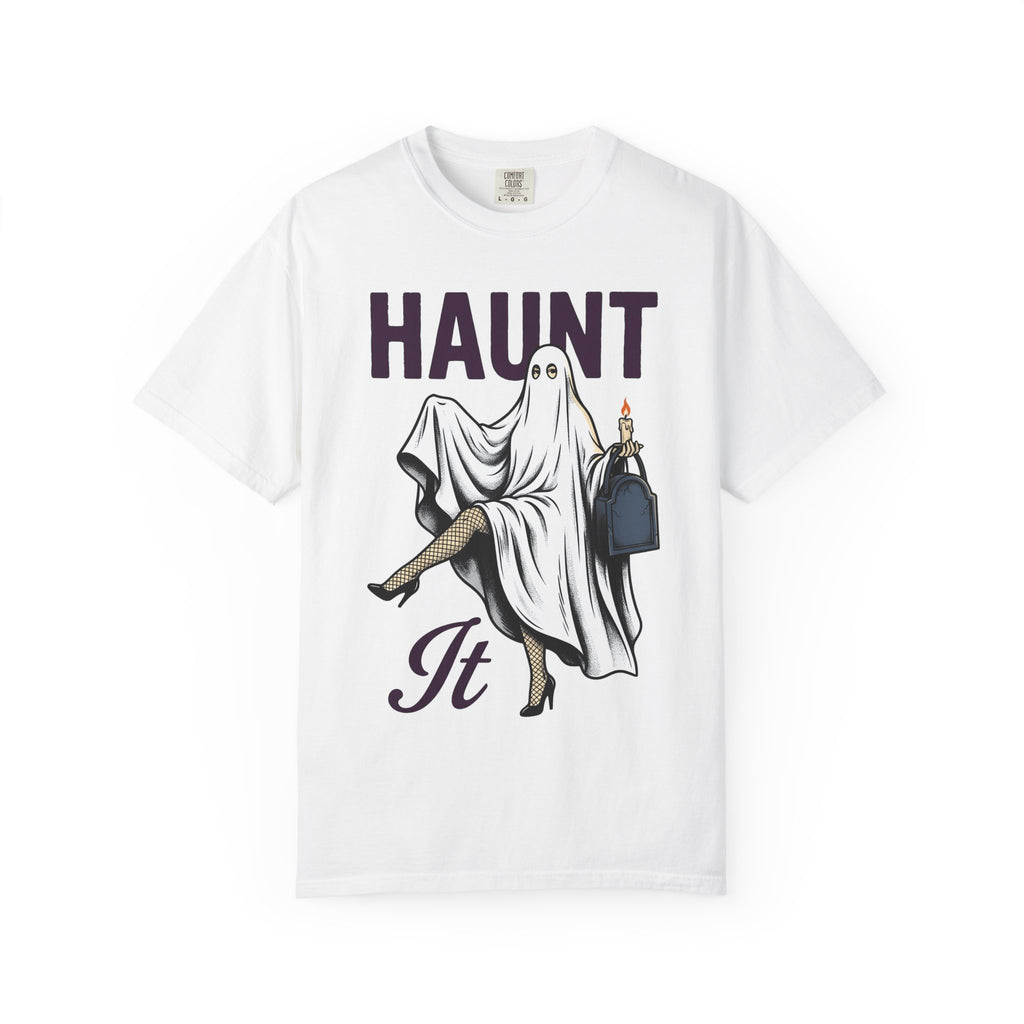 Ghost Dress Shirt Halloween Fright Gift Women Classic Tee Specter T-Shirt Vintage Tshirt Scary Graphic Outline Candlelight Tshirt