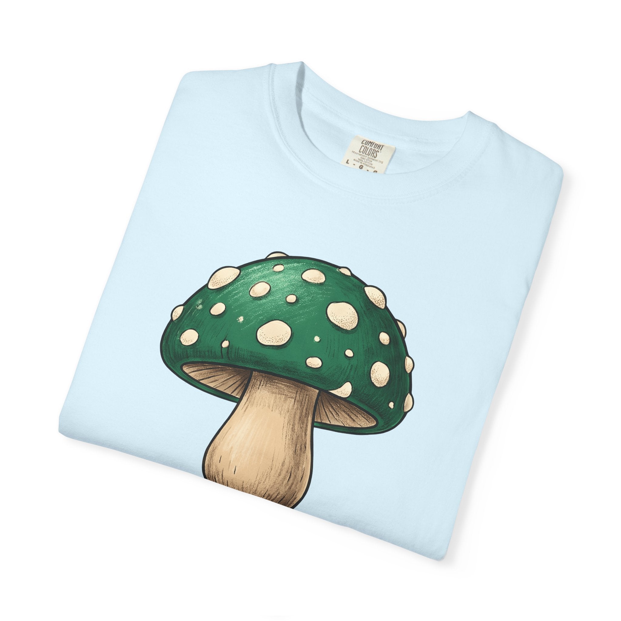 Green Fungus Shirt St Patrick's Day Wildlife Gift Women Line Art Tee Mushroom T-Shirt Shamrock Fan Fungus Graphic Tshirt Classic Speckles