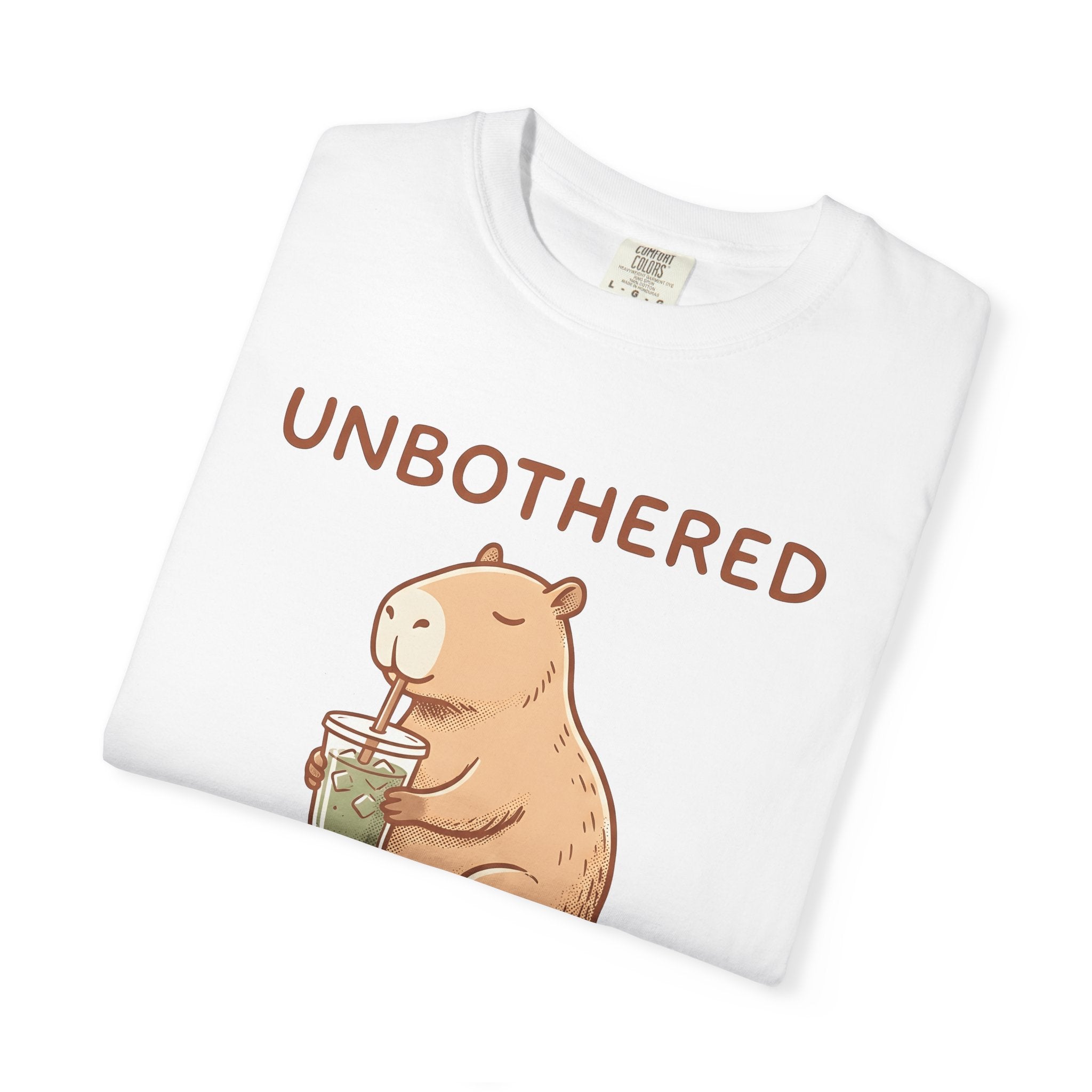 Capybara Drink Shirt Coffee Animal Gift Women Cute Tee Rodent T-Shirt Coffee Fan Wildlife Graphic Tshirt Hand Drawn Matcha Cup Tshirt
