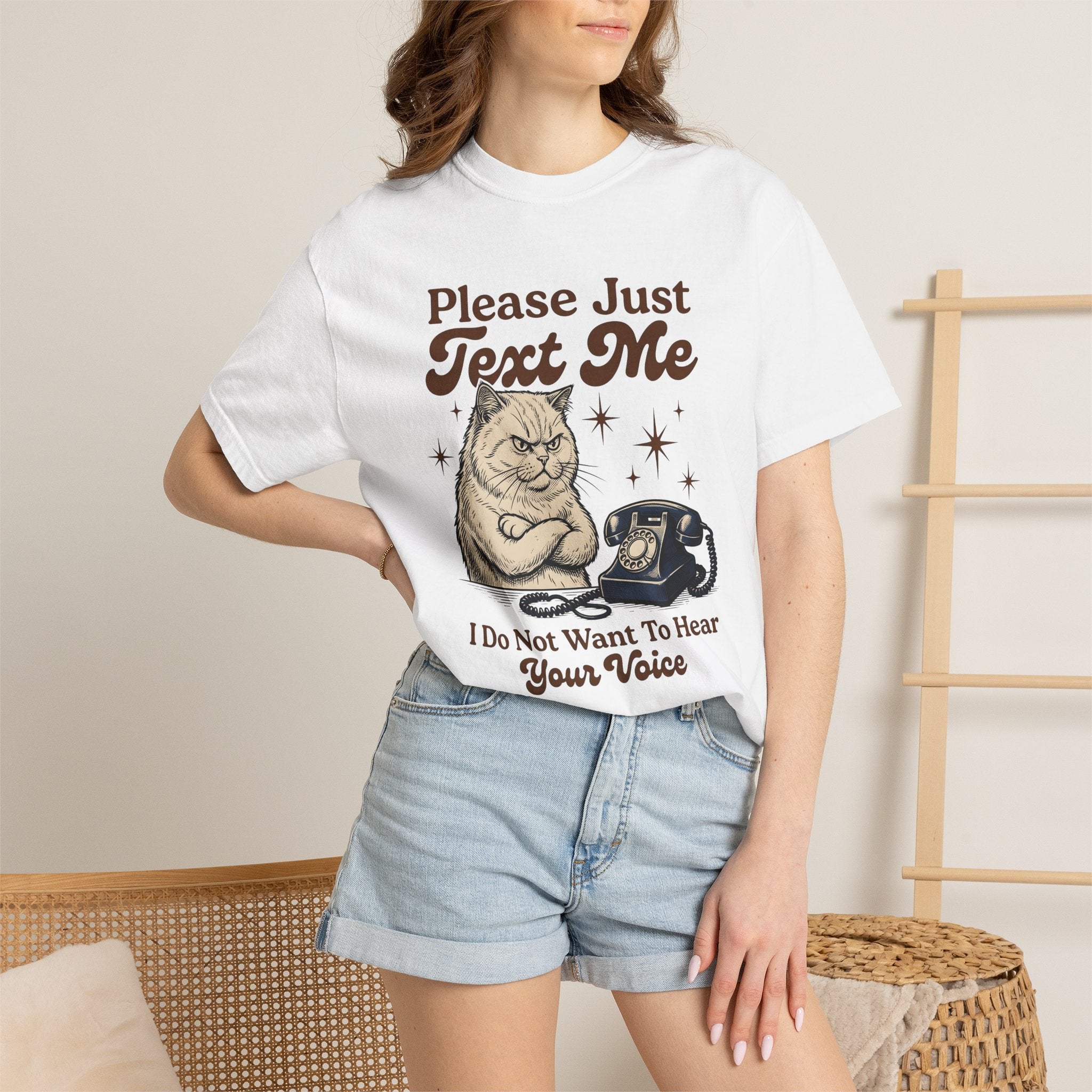 Sour Cat Shirt Cat Joke Gift Women Retro Tee Kitty T-Shirt Cat Fan Fifties Tshirt Pun Graphic Classic Old Telephone Tshirt
