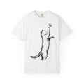 Cat Drawing Shirt Cat Wildlife Gift Women Simple Tee Kitty T-Shirt Cat Fan Feline Tshirt Wildlife Graphic Animal Doodle Bug Tshirt