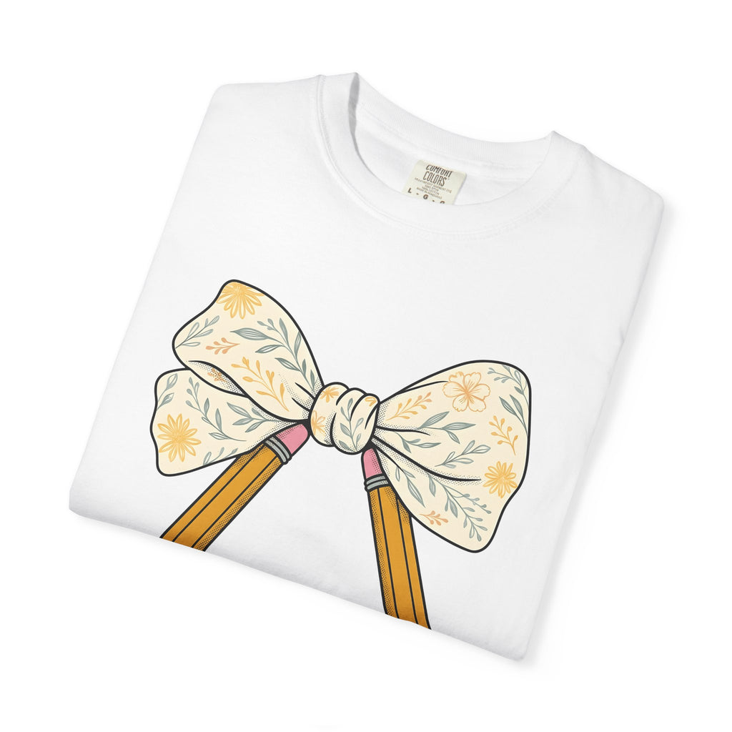 Drawing Bow Shirt Teachers Education Gift Women Botanical Tee Archery T-Shirt Educator Enthusiast Floral Tshirt Learning Graphic Sketch