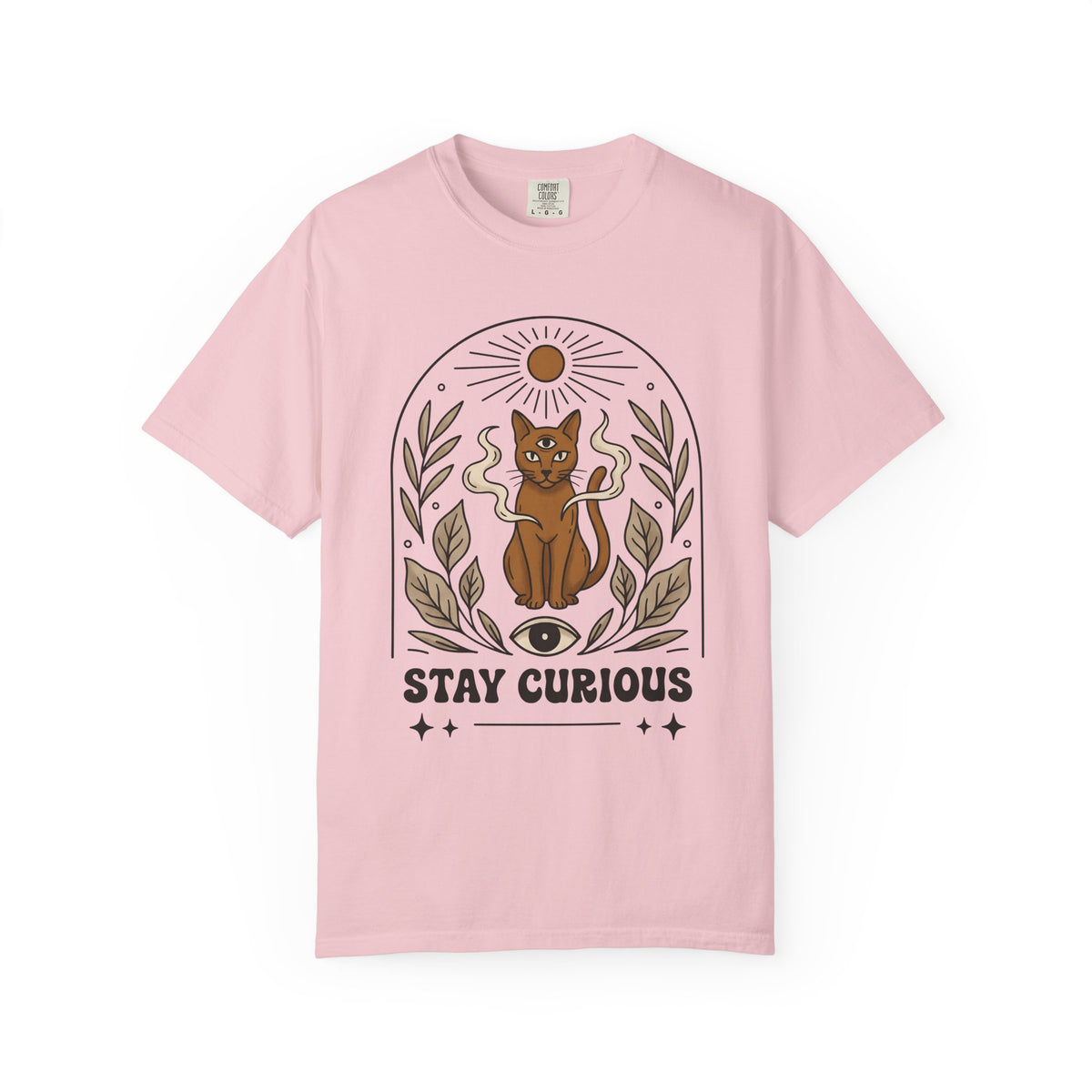Mystical Cat Shirt Cottagecore Occult Unisex Gift Boho Tee Cat T-Shirt Homebody