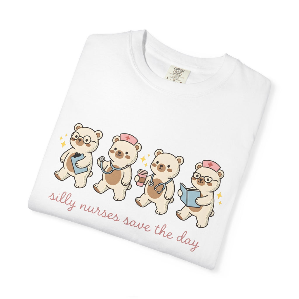 Nurse Stuffed Bear Shirt Nurses Pets Gift Women Chibi Tee Teddy Bear T-Shirt Nurse Enthusiast Cute Tshirt Animal Graphic Animation Doctor