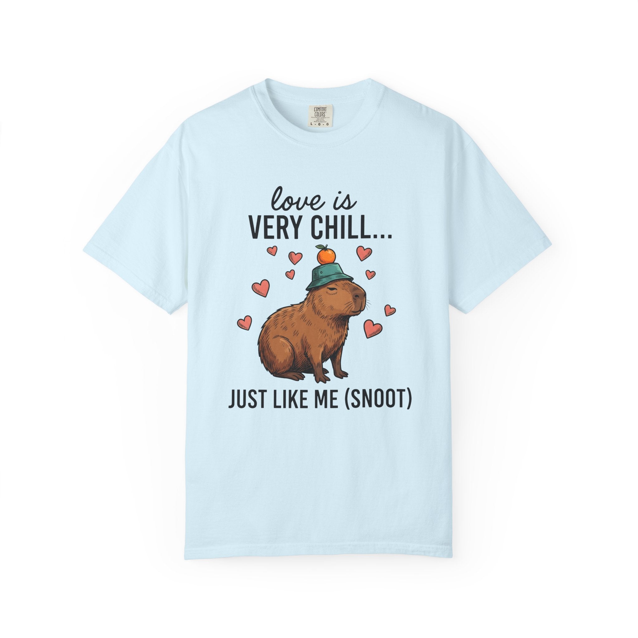 Capybara Drawing Shirt Valentines Day Creature Gift Women Animation Tee Rodent T-Shirt Valentine Fan Cartoon Tshirt Animal Graphic Doodle