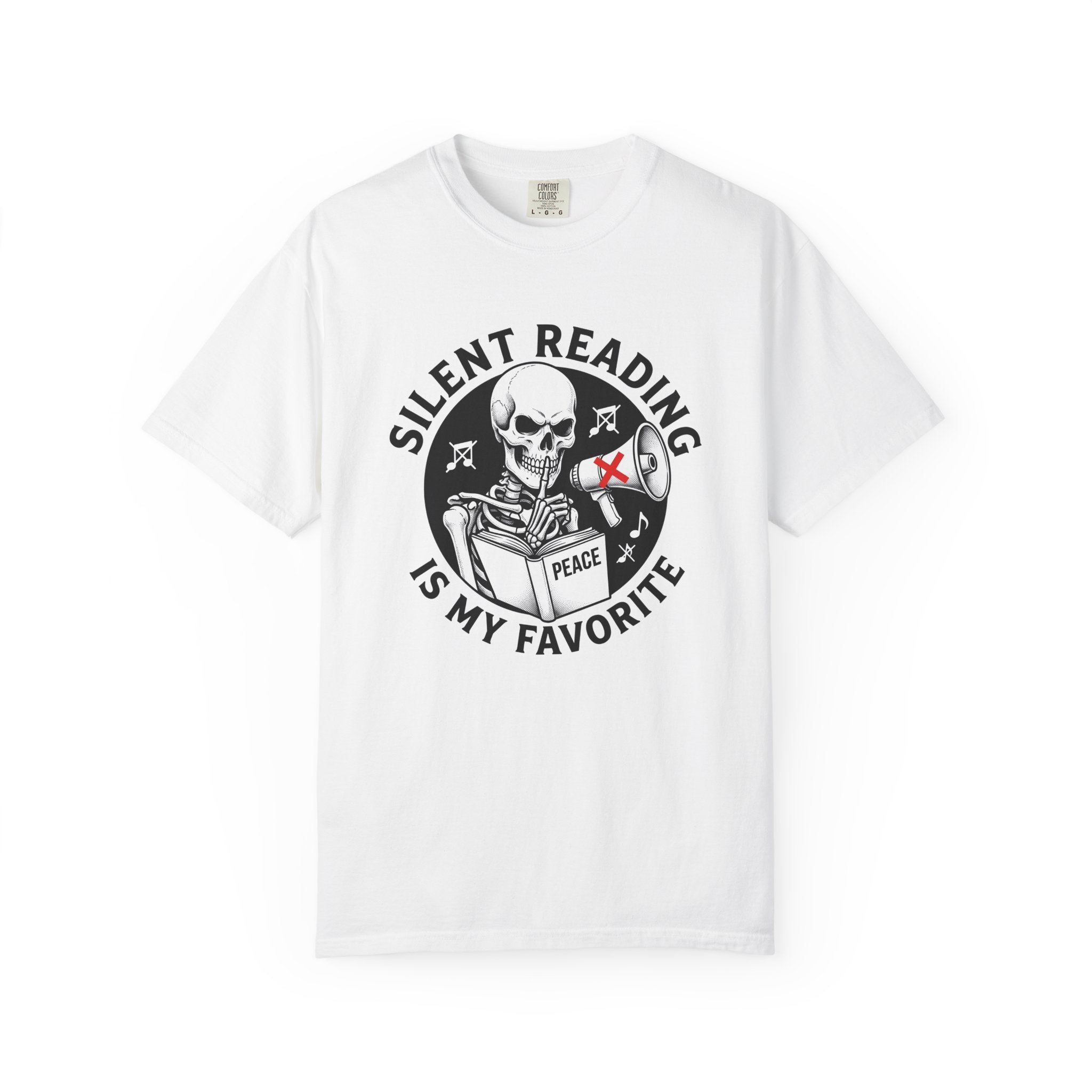Skull Reading Book Shirt Teachers Literacy Gift Women Ink Tee Skull T-Shirt Educator Enthusiast Tattoo Tshirt Reading Graphic Retro Speaker