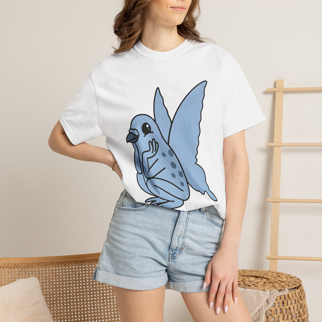 Fairy Bird Shirt Cute Fantasy Gift Women Kawaii Tee Sprite T-Shirt Adorable Fan Cartoon Tshirt Mythical Graphic Minimal Wings Tshirt