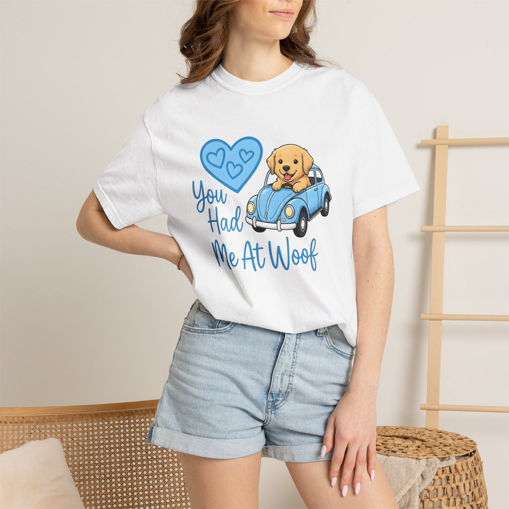 Golden Retriever Truck Shirt Dog Pet Gift Women Comic Tee Doggy T-Shirt Dog Fan Canine Tshirt Animal Graphic Sketch Love Tshirt
