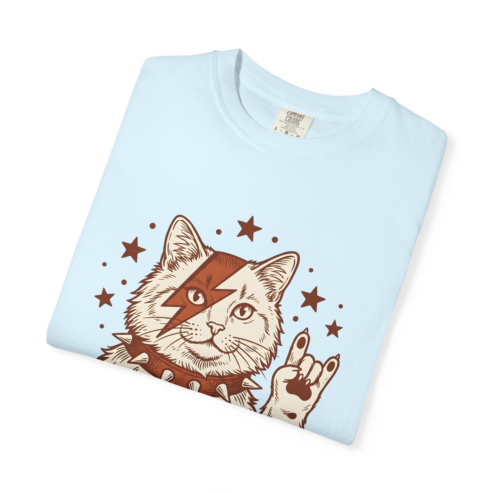 Stone Kitty Shirt Cat Concert Gift Women Classic Tee Kitty T-Shirt Cat Fan Retro Tshirt Festival Graphic Outline Shining Stars Tshirt