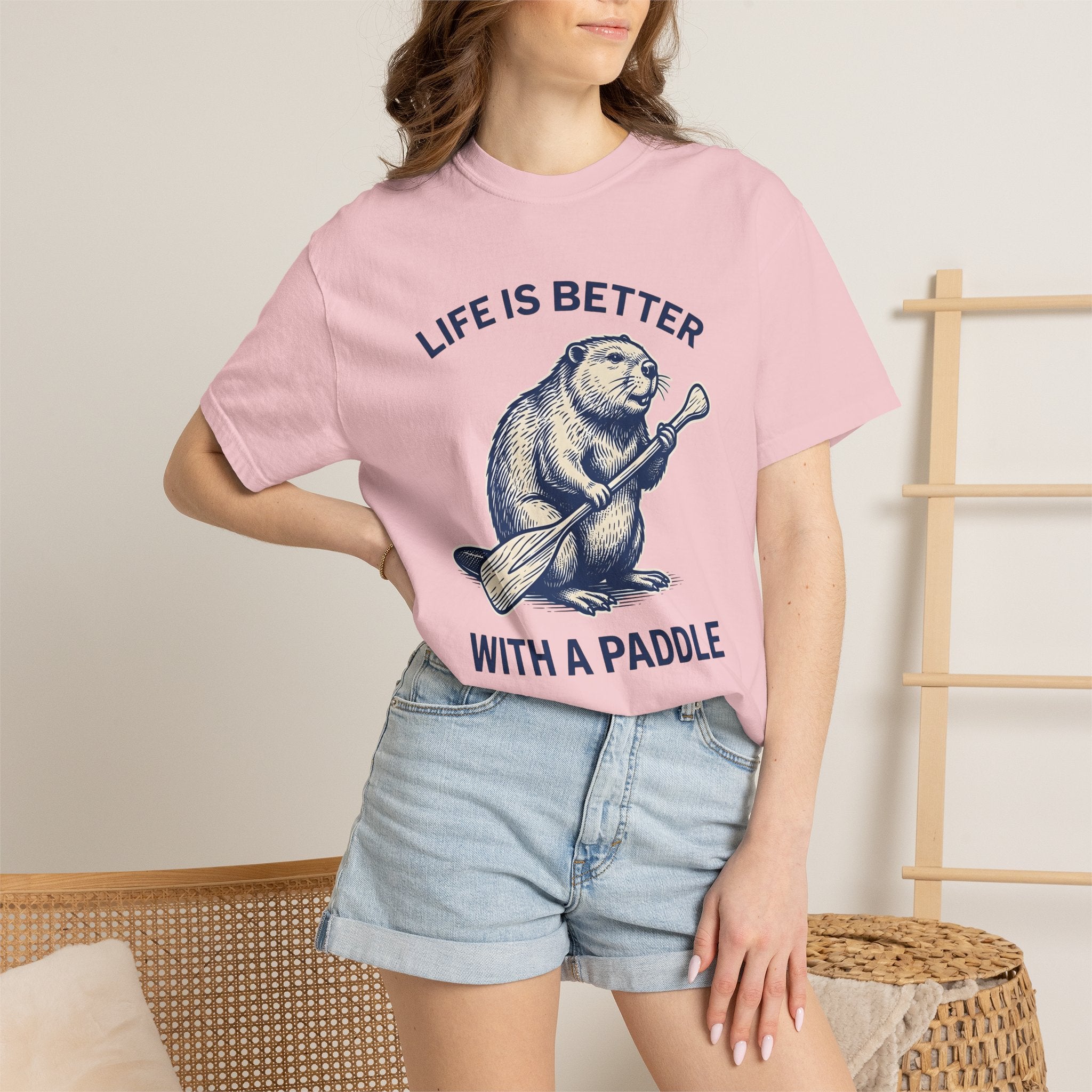 Beaver Oar Shirt Sports & Activities Hiking Gift Women Retro Tee Paddle T-Shirt Athlete Enthusiast Vintage Tshirt Trekker Graphic Sketch
