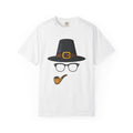 Pilgrim Hat Shirt Thanksgiving Prank Gift Women Animated Tee Pilgrim T-Shirt Turkey Fan Cartoon Tshirt Gag Graphic Basic Smoking Pipe Tshirt