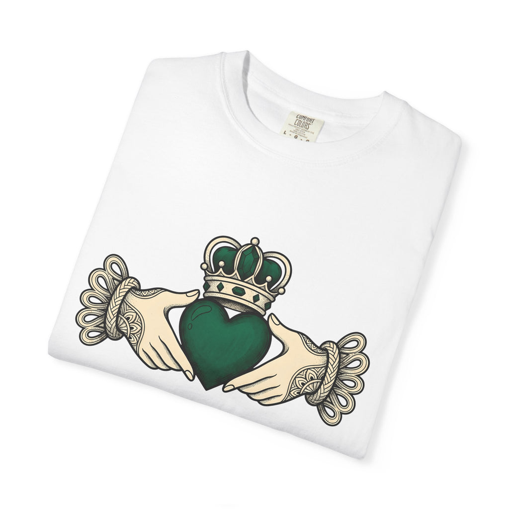 Claddagh Ring Shirt St Patrick's Day Celtic Gift Women Classic Tee Claddagh T-Shirt Irish Fan Claddagh Tshirt Celtic Graphic Retro Tiara