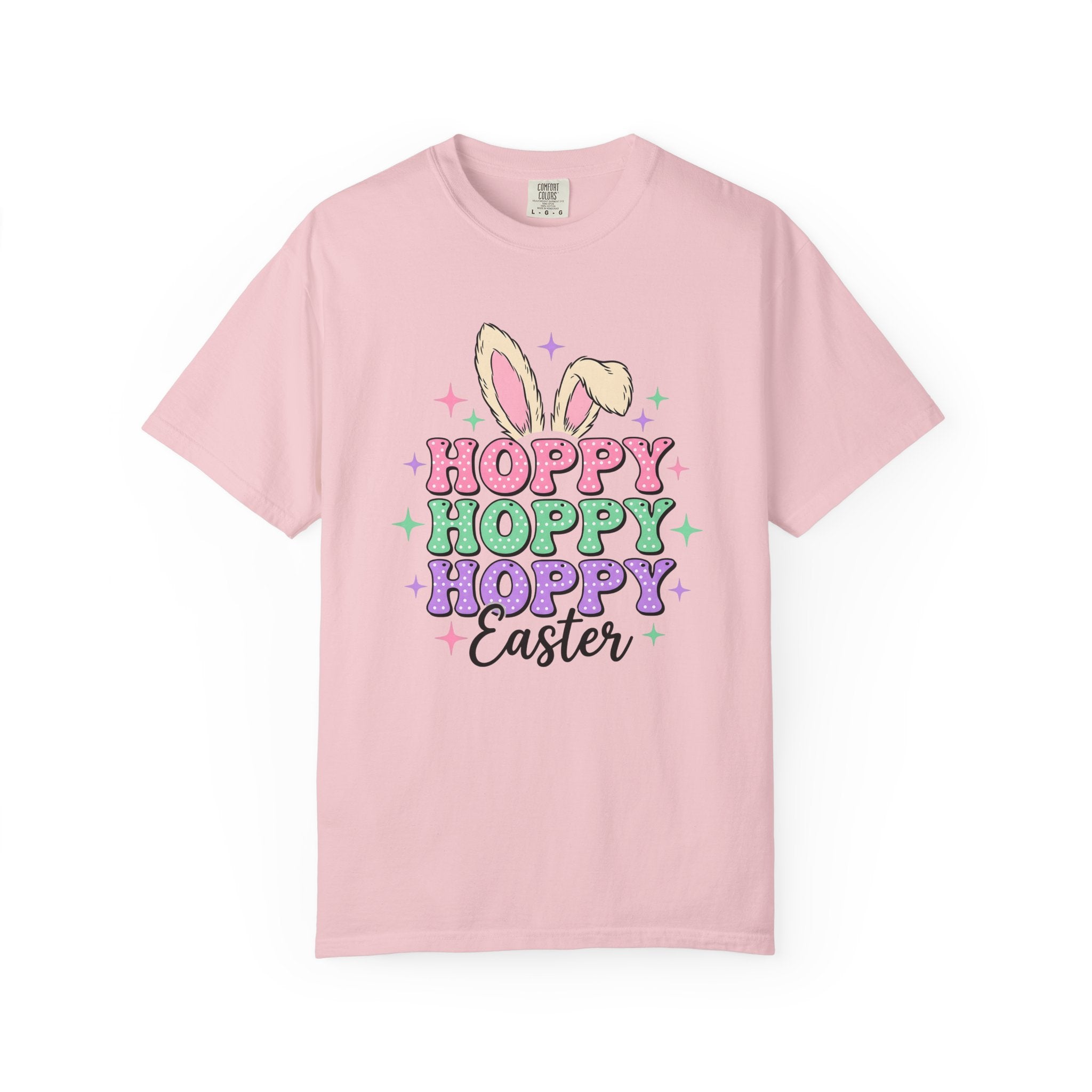 Bunny Ears Shirt Easter Animal Gift Women Pastel Tee Rabbit Ears T-Shirt Easter Fan Soft Tshirt Creature Graphic Playful Stars Tshirt