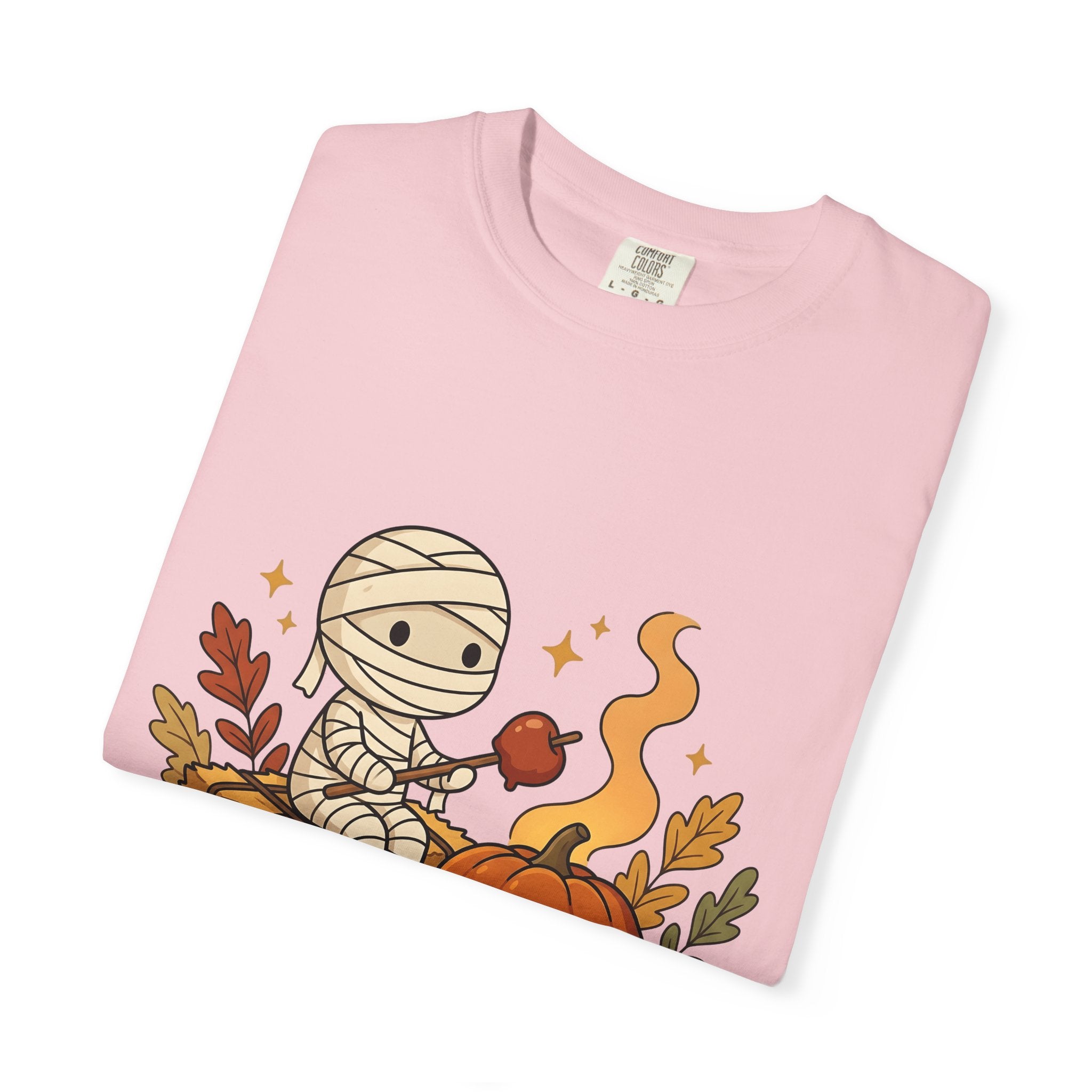 Wrapped Pumpkin Shirt Halloween Autumn Gift Women Kawaii Tee Gourd T-Shirt Halloween Fan Cute Tshirt Fall Graphic Comic Fall Leaves Tshirt