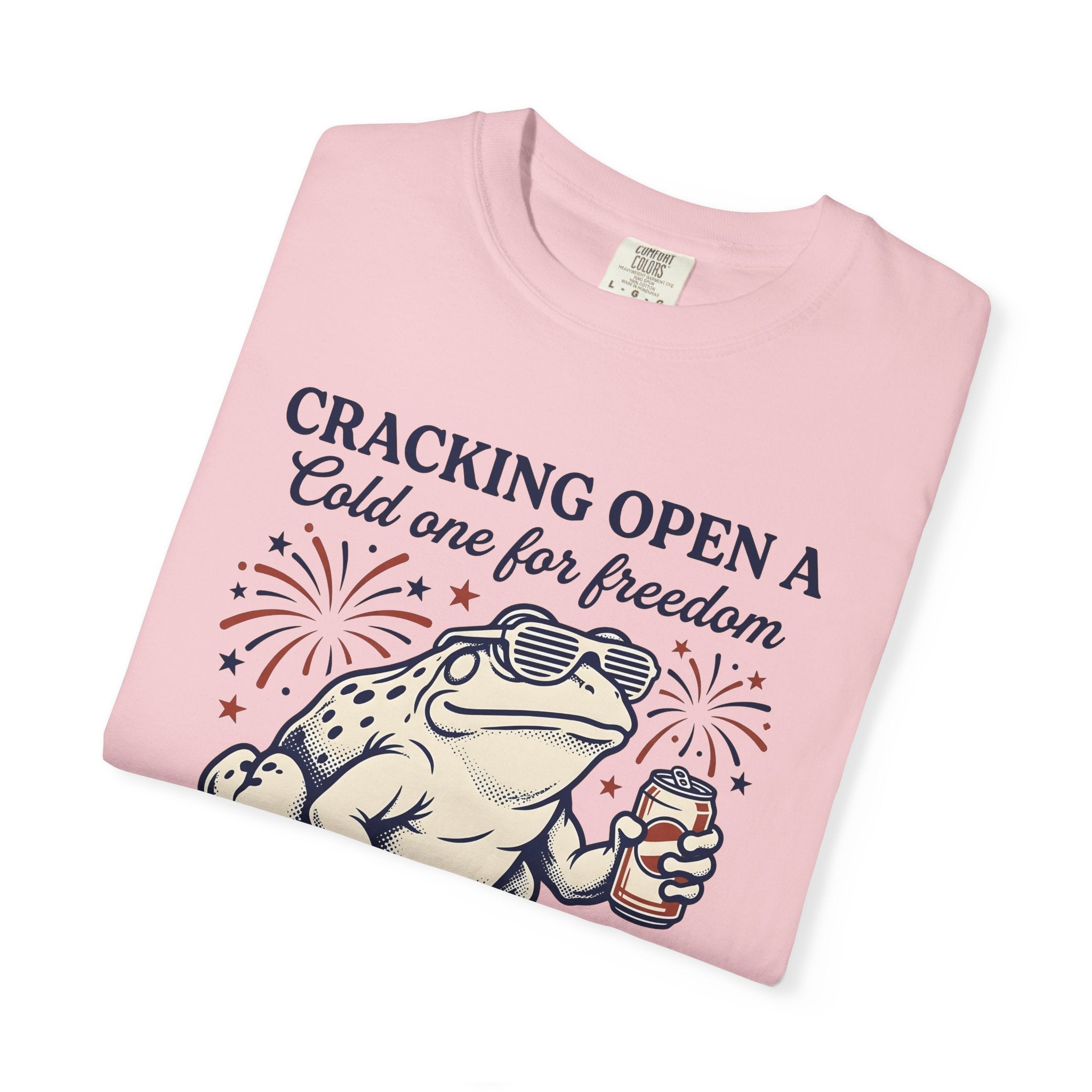 Frog Sunglasses Shirt 4th Of July Celebration Gift Women Distressed Tee Toad Sunglasses T-Shirt Independence Day Fan Vintage Tshirt Party