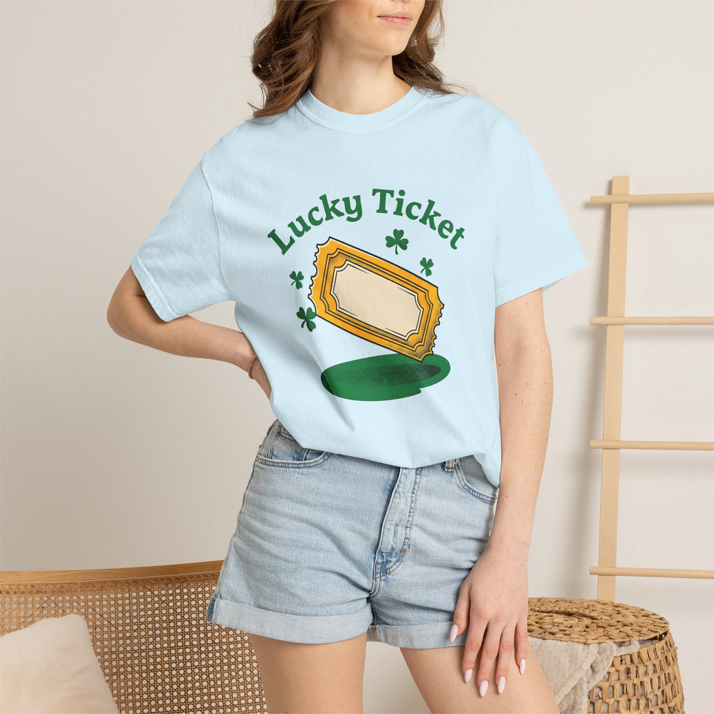Lottery Ticket Shirt St Patrick's Day Fortune Gift Women Rustic Tee Raffle T-Shirt Irish Fan Lucky Tshirt Prosperity Graphic Antique Clover