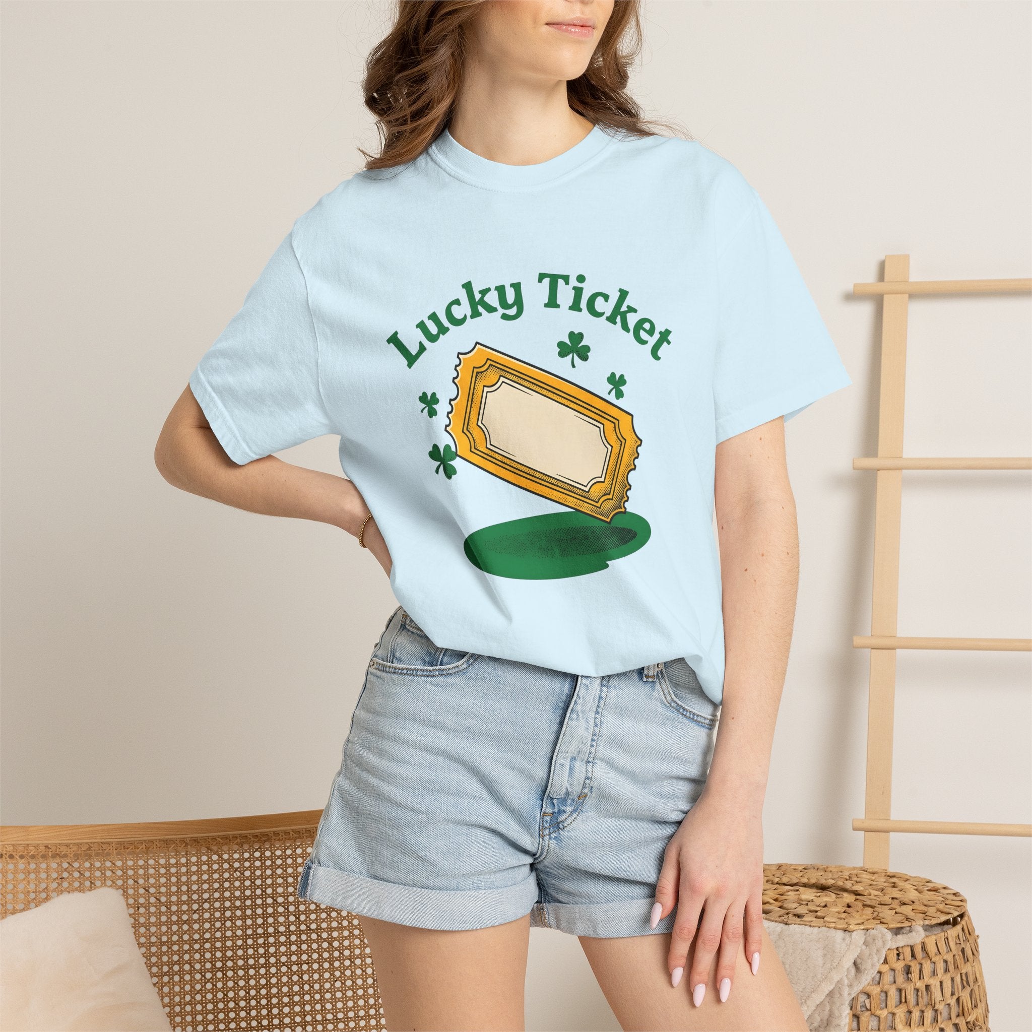 Lottery Ticket Shirt St Patrick's Day Fortune Gift Women Rustic Tee Raffle T-Shirt Irish Fan Lucky Tshirt Prosperity Graphic Antique Clover