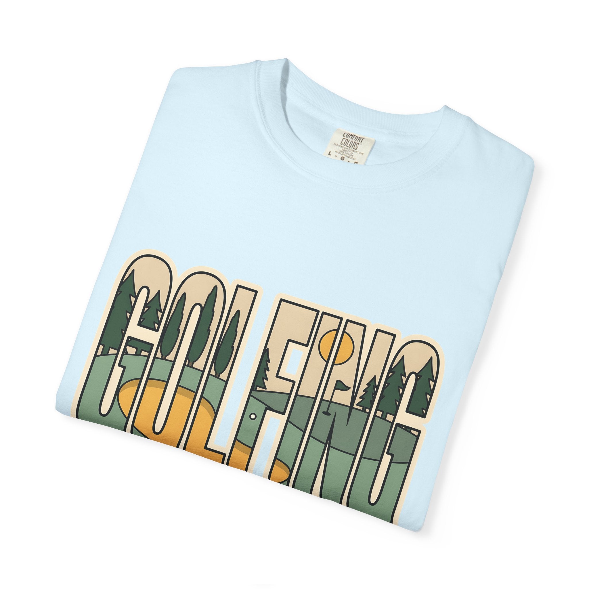 Golf Course Shirt Golf Outdoors Gift Women Bold Graphic Tee Links T-Shirt Golfer Enthusiast Graphic Tshirt Nature Graphic Minimal Trees
