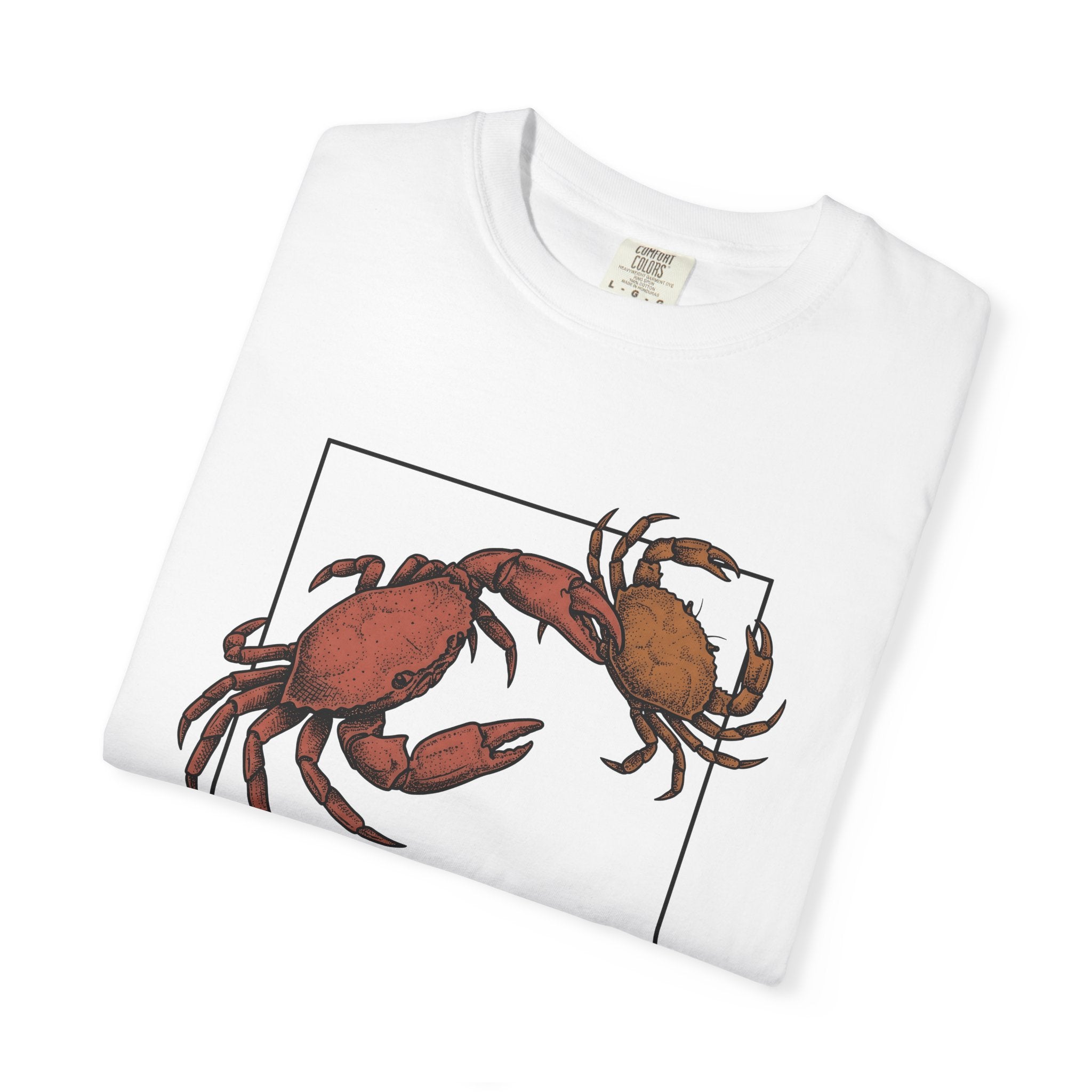 Crab Graphic Shirt Funny Seafood Gift Women Vintage Tee Crustacean T-Shirt Humor Fan Distressed Tshirt Shellfish Graphic Retro Frame Tshirt