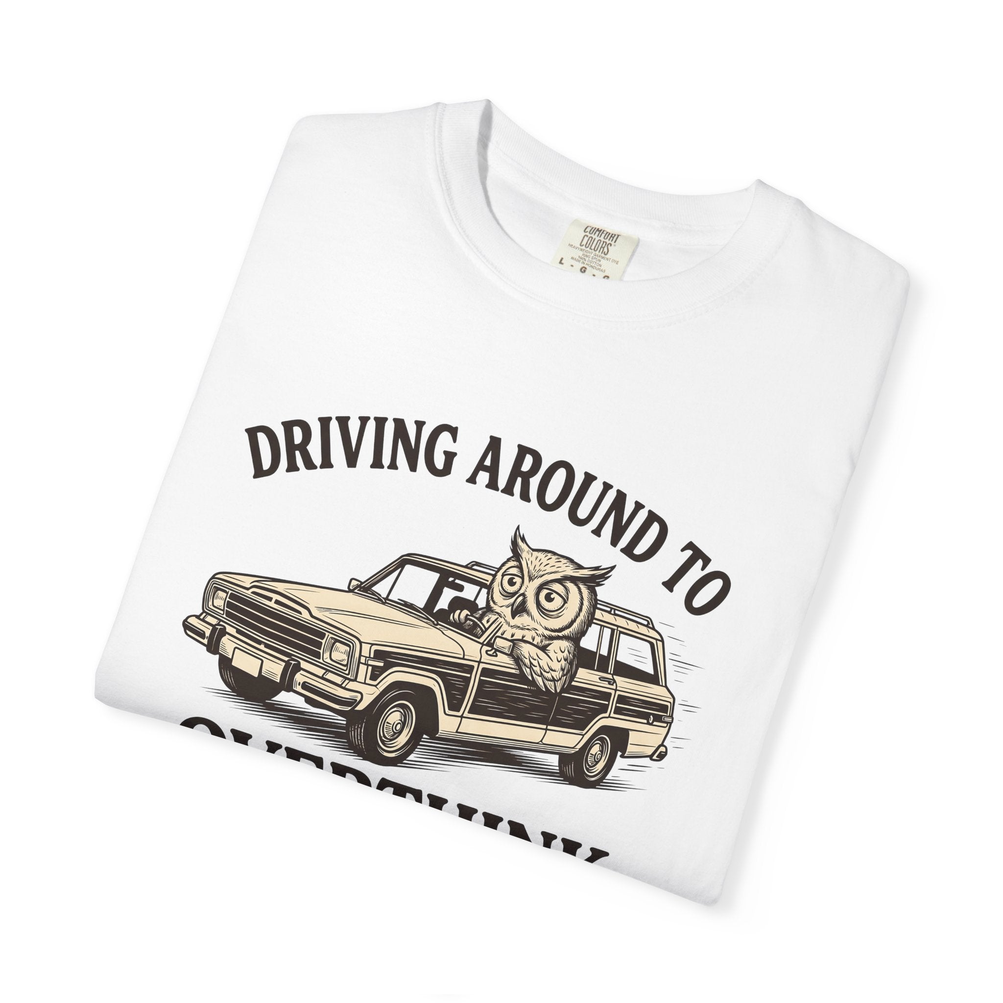 Owl Auto Shirt Funny Critters Gift Women Antique Tee Hoot T-Shirt Humor Fan Vintage Tshirt Animal Graphic Ink Carriage Tshirt
