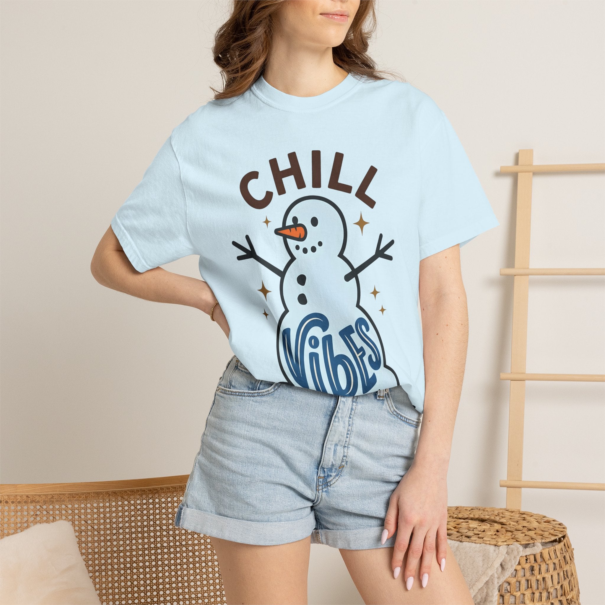 Snowman Clipart Shirt Christmas Holiday Gift Women Animated Tee Frostman T-Shirt Christmas Fan Cartoon Tshirt Holiday Graphic Classic