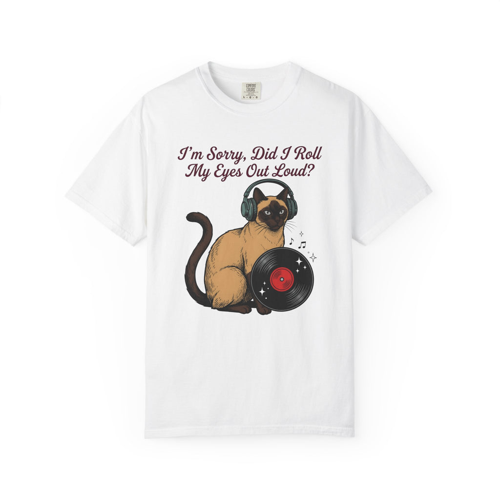 Siamese Pet Shirt Cat Gift Women Sound Gift Women Illustrative Tee Siamese Cat T-Shirt Cat Fan Feline Tshirt Audio Graphic Pop Art Music
